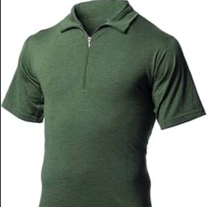 Minus 33 Men's Quarter Zip, Short Sleeve Shirt - Green, Large NWT